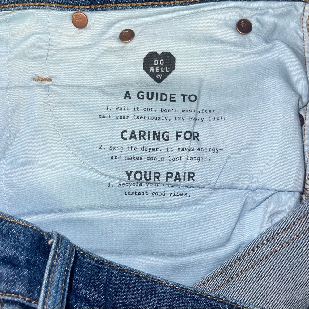Madewell The Perfect Vintage Crop Jean Button-Front Comfort Edition Sz 33 - Picture 10 of 13